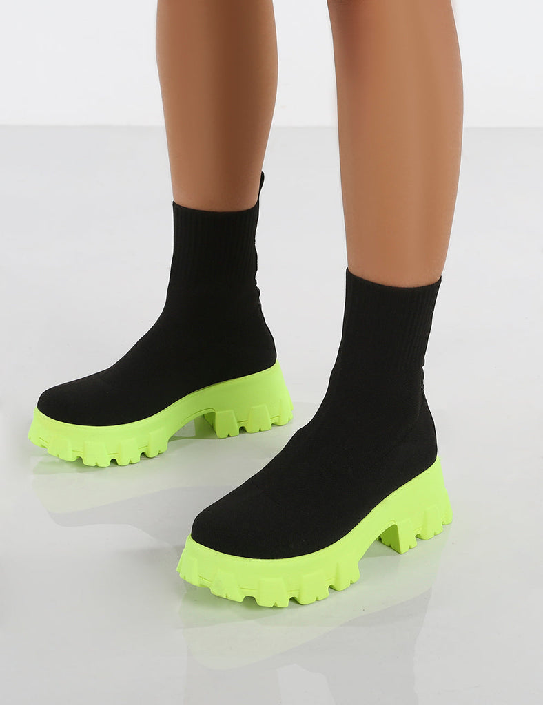 Green on sale sock boots