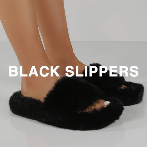 Black & Grey Slippers