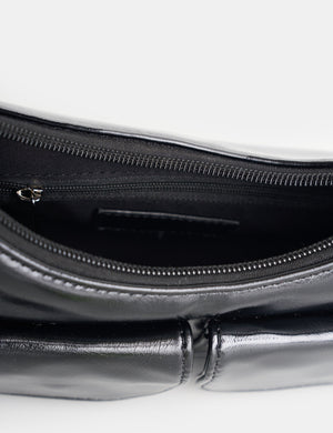 Ronda Black Pocket Detail Shoulder Bag