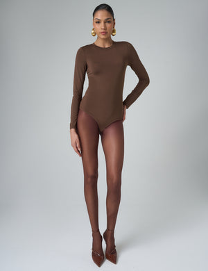 Long Sleeve Bodysuit Brown