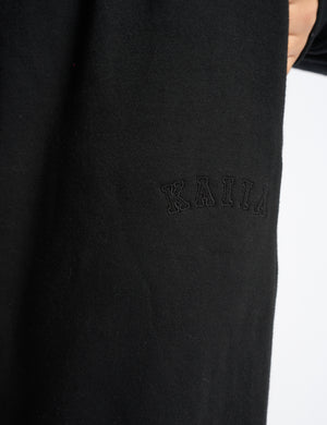 Kaiia Logo Wide Leg Joggers Black On Black