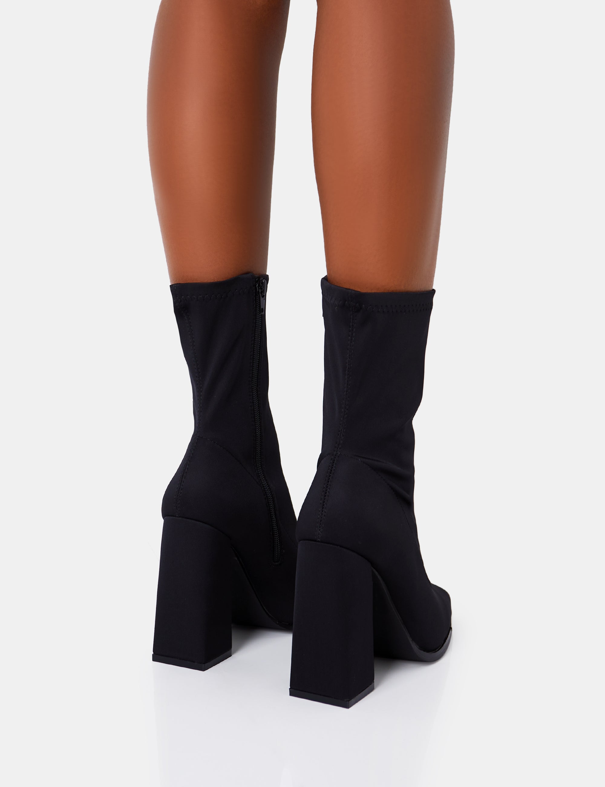 Stretch Sock Black Sock Boots Australia Liberty Wide FIt Black