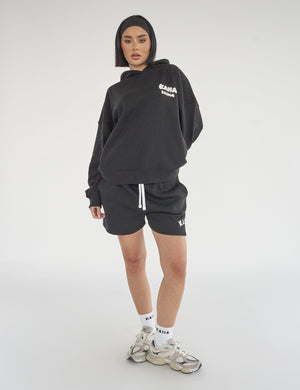 Kaiia Design Bubble Logo Oversized Hoodie Black