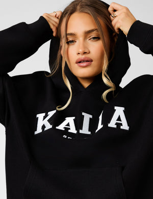 Kaiia Sport Oversized Hoodie Black & White