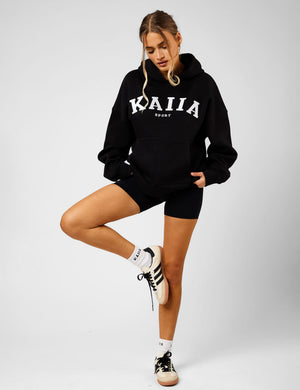 Kaiia Sport Oversized Hoodie Black & White