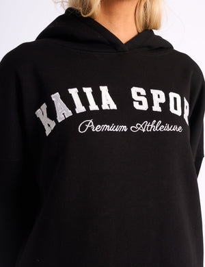 Kaiia Sport Oversized Hoodie Black & White