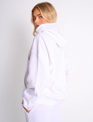 Kaiia Sport Oversized Hoodie White & Sand