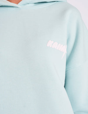 Kaiia Star Graphic Oversized Hoodie Mint