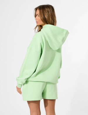 Kaiia Embossed Logo Oversized Hoodie Lime Sherbet