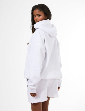 Kaiia Sport Oversized Hoodie Light Grey Marl & Cream