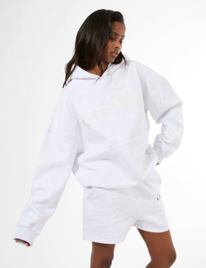 Kaiia Sport Oversized Hoodie Light Grey Marl & Cream