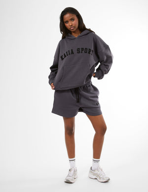 Kaiia Sport Oversized Hoodie Dark Grey & Black
