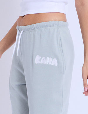 Kaiia Design Embroderied Bubble Print Jogger Foam Blue