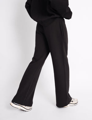 Kaiia Logo Wide Leg Joggers Black