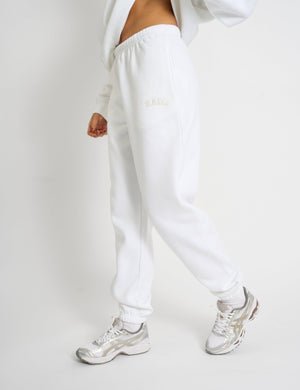 Kaiia Logo Cuffed Joggers Cream