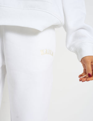 Kaiia Logo Cuffed Joggers Cream