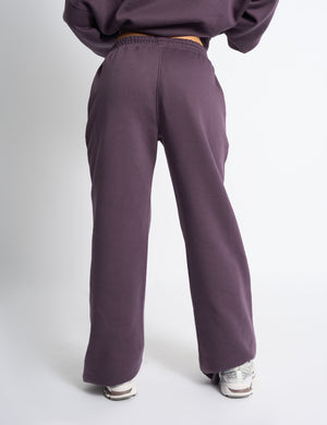 Kaiia Logo Wide Leg Joggers Deep Purple