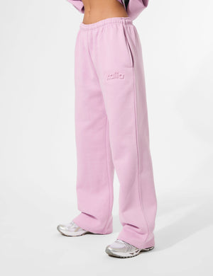 Kaiia Embossed Logo Wide Leg Joggers Parma Violet