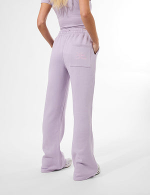 Kaiia Studio Script Logo Wide Leg Jogger Lilac