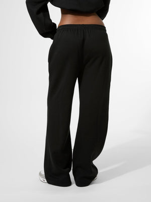 Kaiia KTL Logo Wide Leg Joggers Black