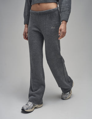 Kaiia Knit Wide Leg Trousers Charcoal