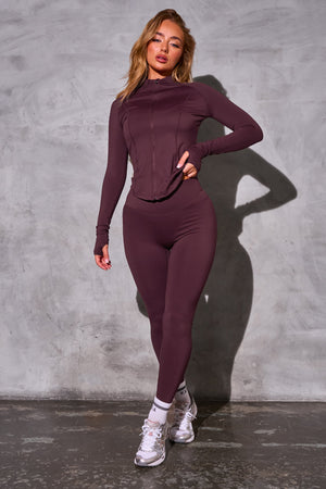 Kaiia Sculpt Leggings Burgundy