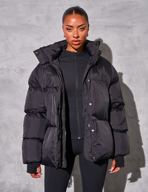 Kaiia Studio Oversized Puffer Coat Black