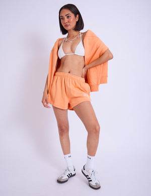 Kaiia Studio Bubble Logo Mini Sweat Shorts Light Orange