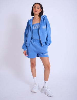 Kaiia Studio Bubble Logo Sweat Shorts Blue