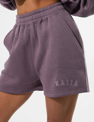 Kaiia Logo Sweat Shorts Elderberry