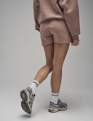 Kaiia Logo Sweat Shorts Latte