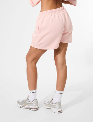 Kaiia Embossed Logo Sweat Shorts Sugar Pink