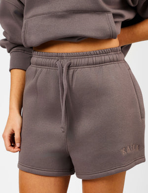 Kaiia Logo Sweat Shorts Mink