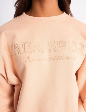 Kaiia Sport Oversized Sweatshirt Apricot