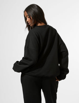 Kaiia KTL Logo Oversized Sweatshirt Black