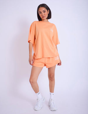 Kaiia Studio Bubble Logo Oversized T-shirt Light Orange