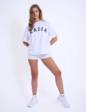 Kaiia Oversized T-shirt Grey Marl & Navy