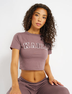 Kaiia Logo Baby Tee Rose