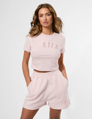 Kaiia Logo Baby Tee Pink Chai