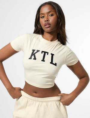 Kaiia KTL Logo Baby Tee Buttercream