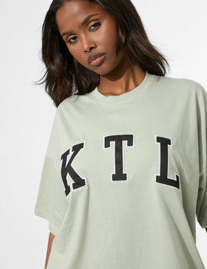 Kaiia KTL Logo Oversized T-Shirt Sage