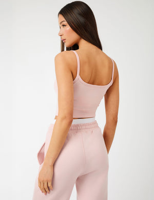 Kaiia Label Logo Cami Vest Top Dusty Pink