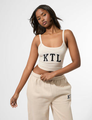 Kaiia KTL Logo Cami Vest Top Truffle