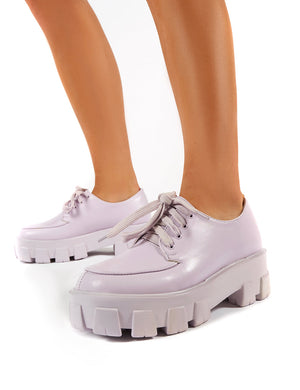 Candid Lilac Chunky Sole Lace Up Creeper