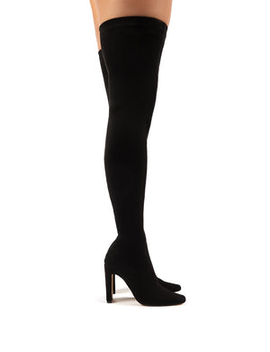 Pernille Over the Knee Boots in Black