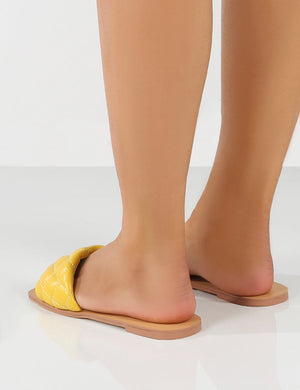 Cloud Mustard Slider Sandal