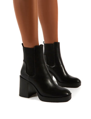 Klara Black Black Heel Ankle Boot