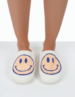 Smile Multi Printed Smiley Face Slippers