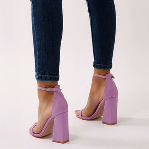 Tess Block Heels in Lilac