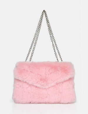 The Marshmallow Pink Faux Fur Shoulder Bag